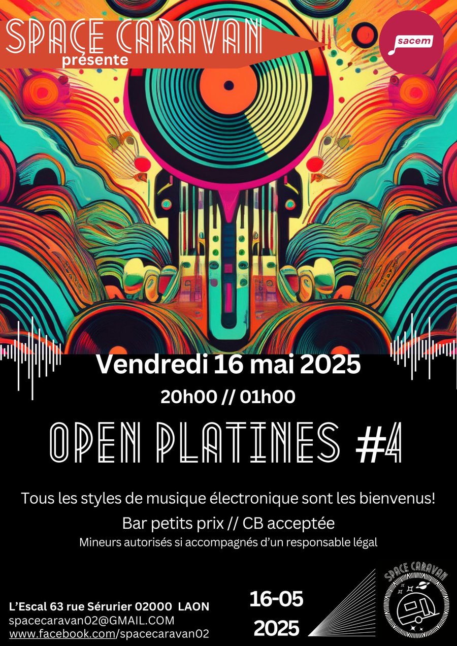 Affiche Open Platines #4 — Space Caravan