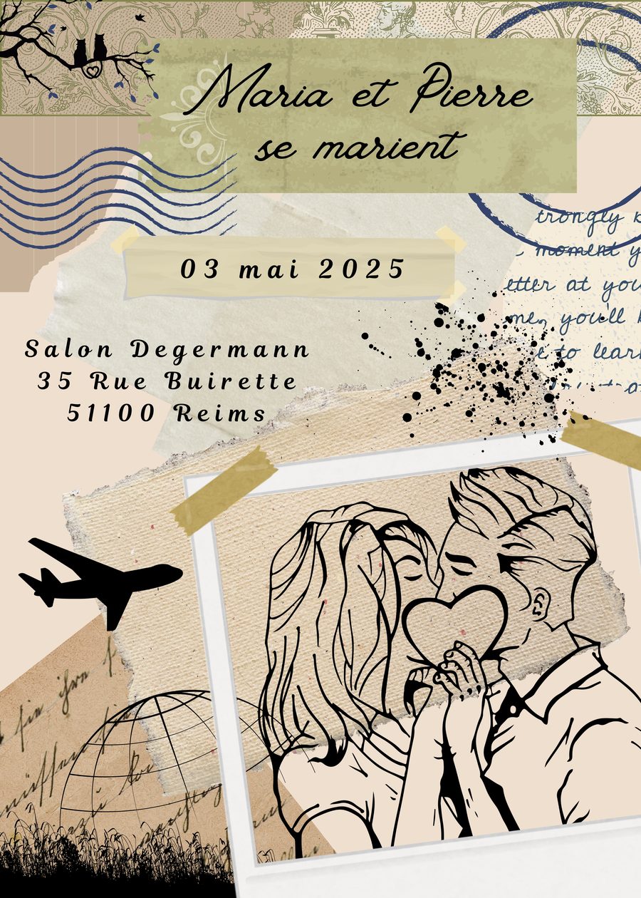 Faire-part de mariage, version française
